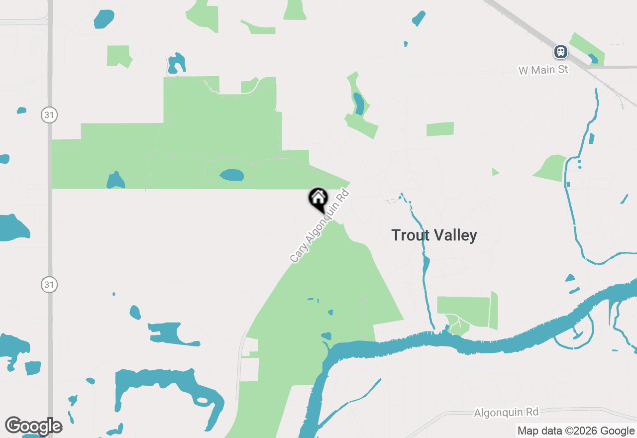 Map of 735 Royal Glen Drive, Cary, IL 60013