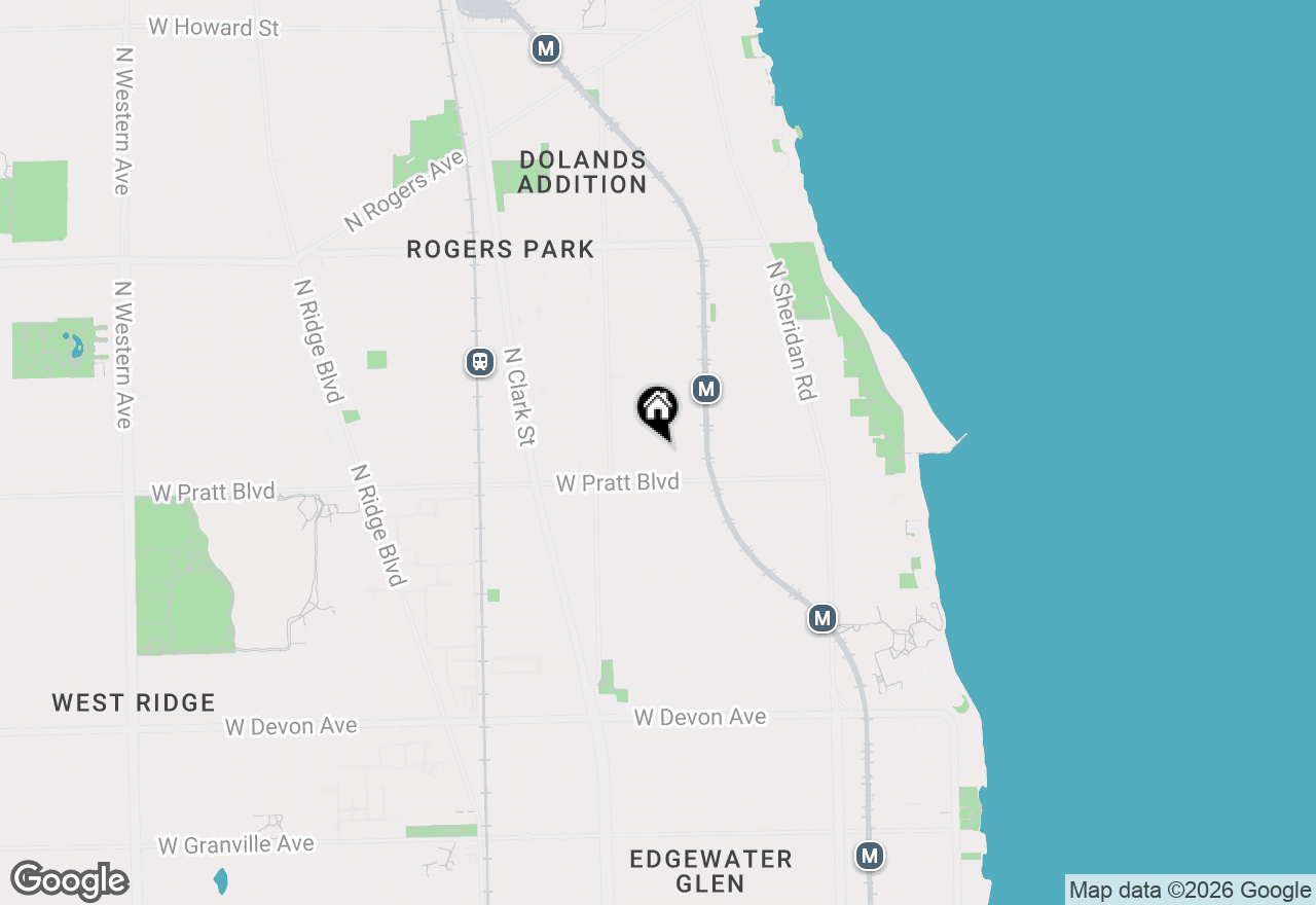 Map of 6828 N Greenview Avenue #1N, Chicago, IL 60626