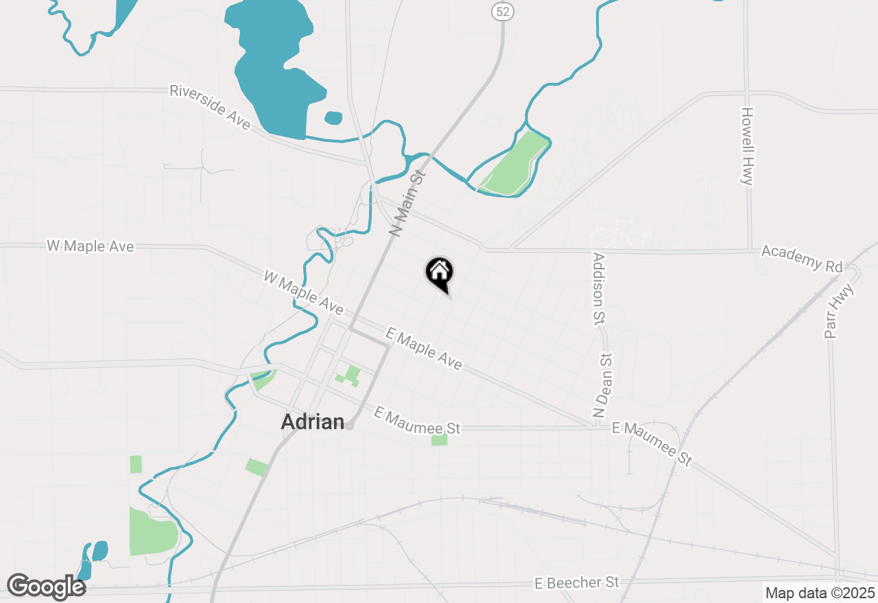 Map of 612 N Clinton Street, Adrian, MI 49221