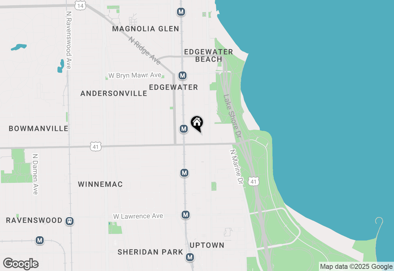 Map of 5230 N Kenmore Avenue #GA, Chicago, IL 60640