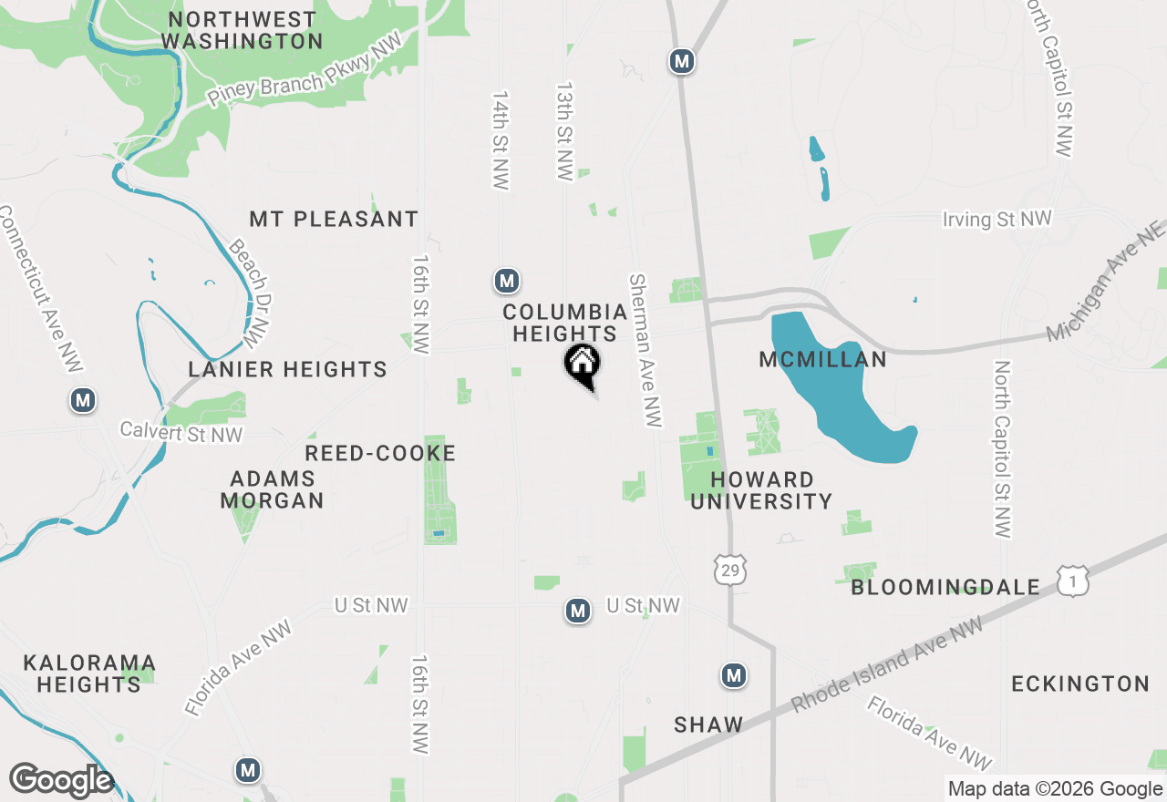 Map of 1228 Fairmont Street Nw, Washington, DC 20009