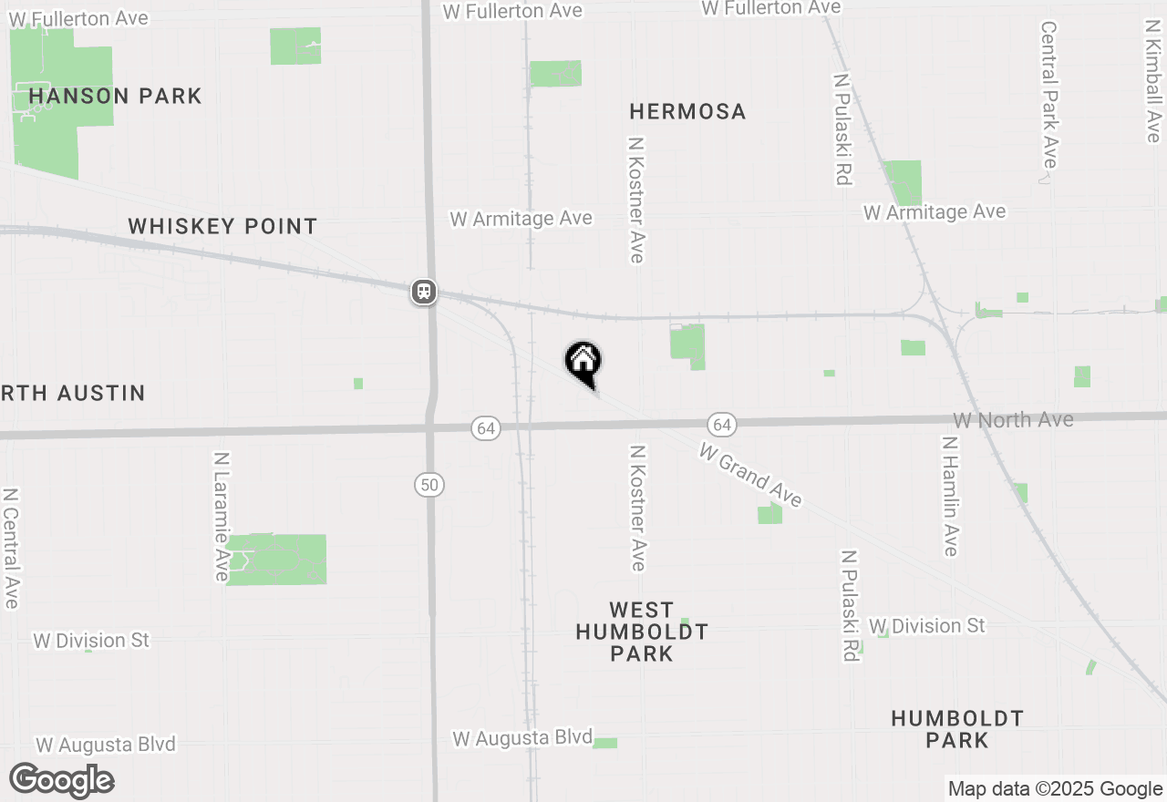Map of 1626 N Kilbourn Avenue, Chicago, IL 60639
