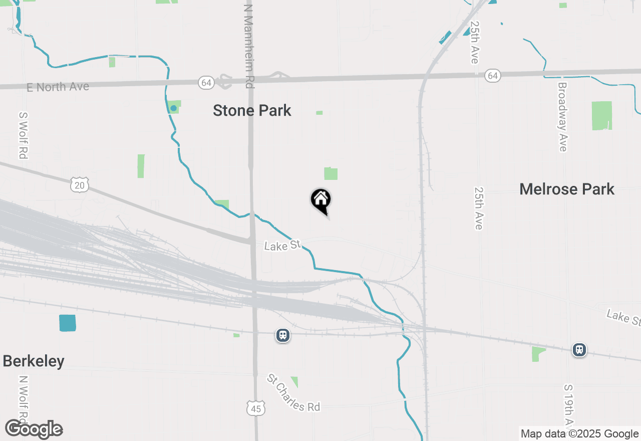 Map of 1306 N 36th Avenue, Melrose Park, IL 60160