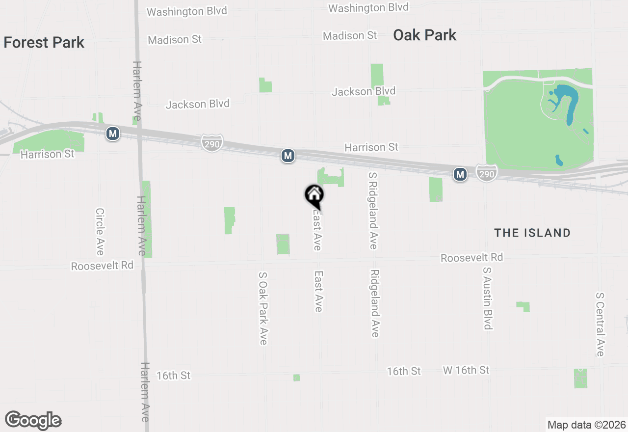 Map of 1121 S East Avenue #2, Oak Park, IL 60304