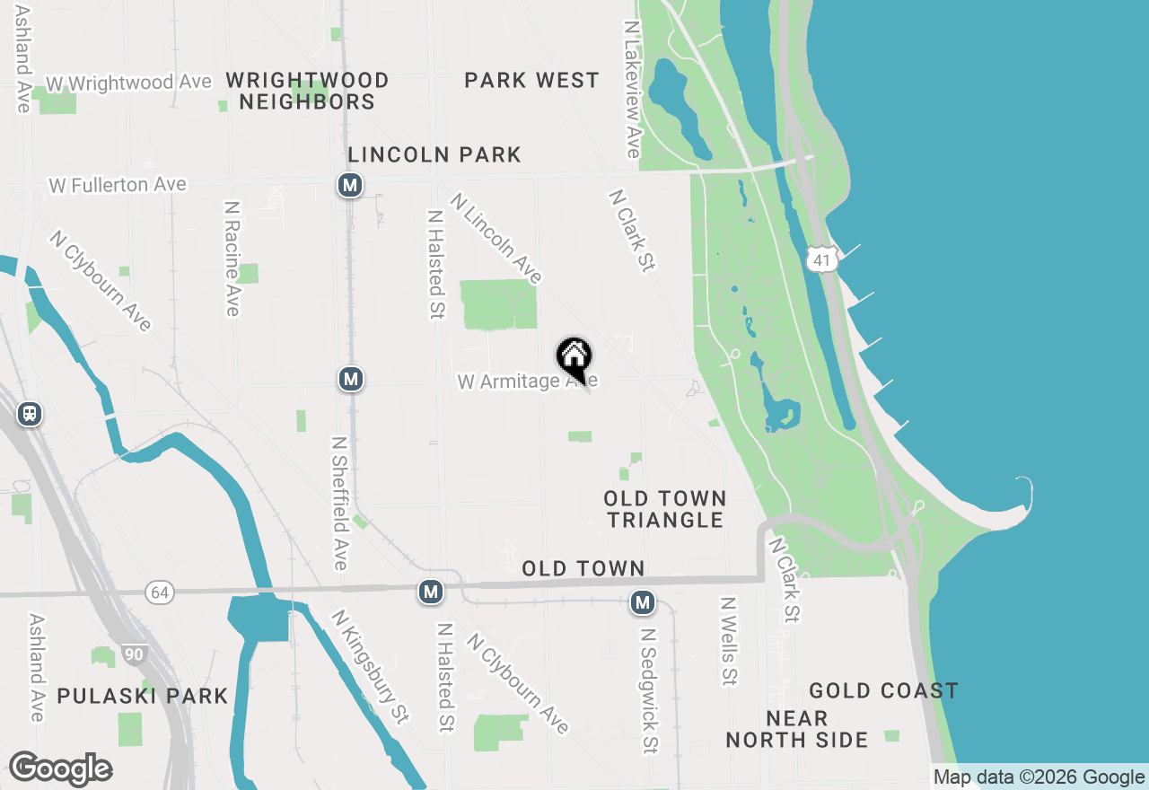 Map of 1943 N Mohawk Street #3, Chicago, IL 60614