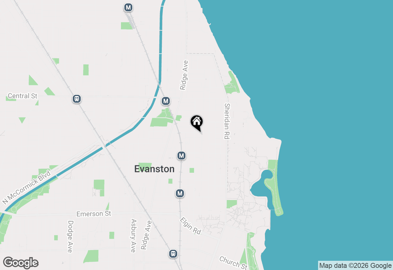 Map of 732 Colfax Street, Evanston, IL 60201