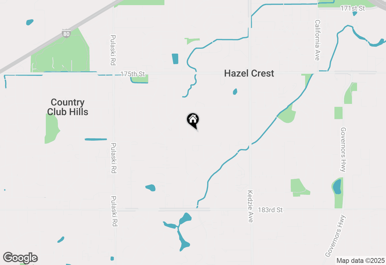 Map of 17850 Yale Lane, Country Club Hills, IL 60478