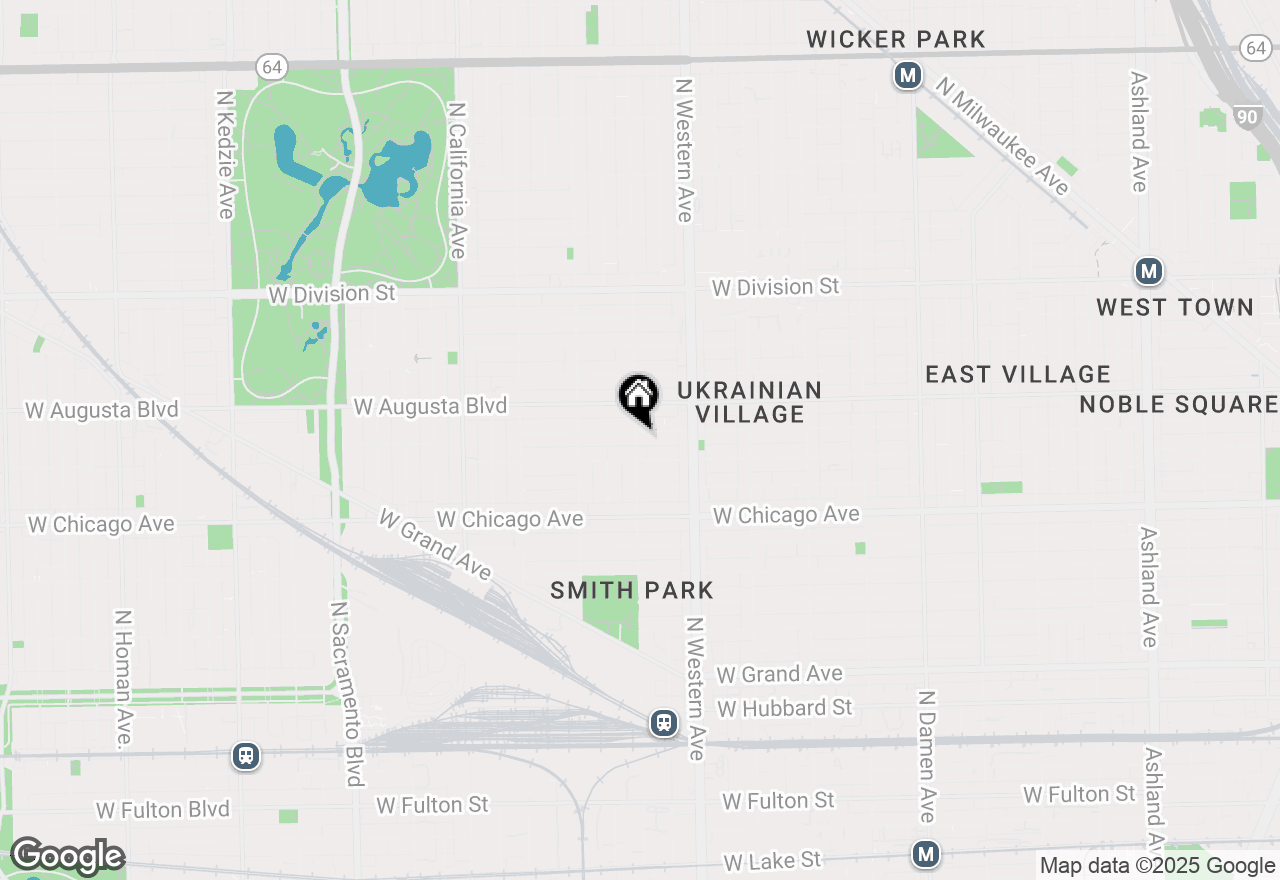 Map of 921 N Campbell Avenue #4N, Chicago, IL 60622