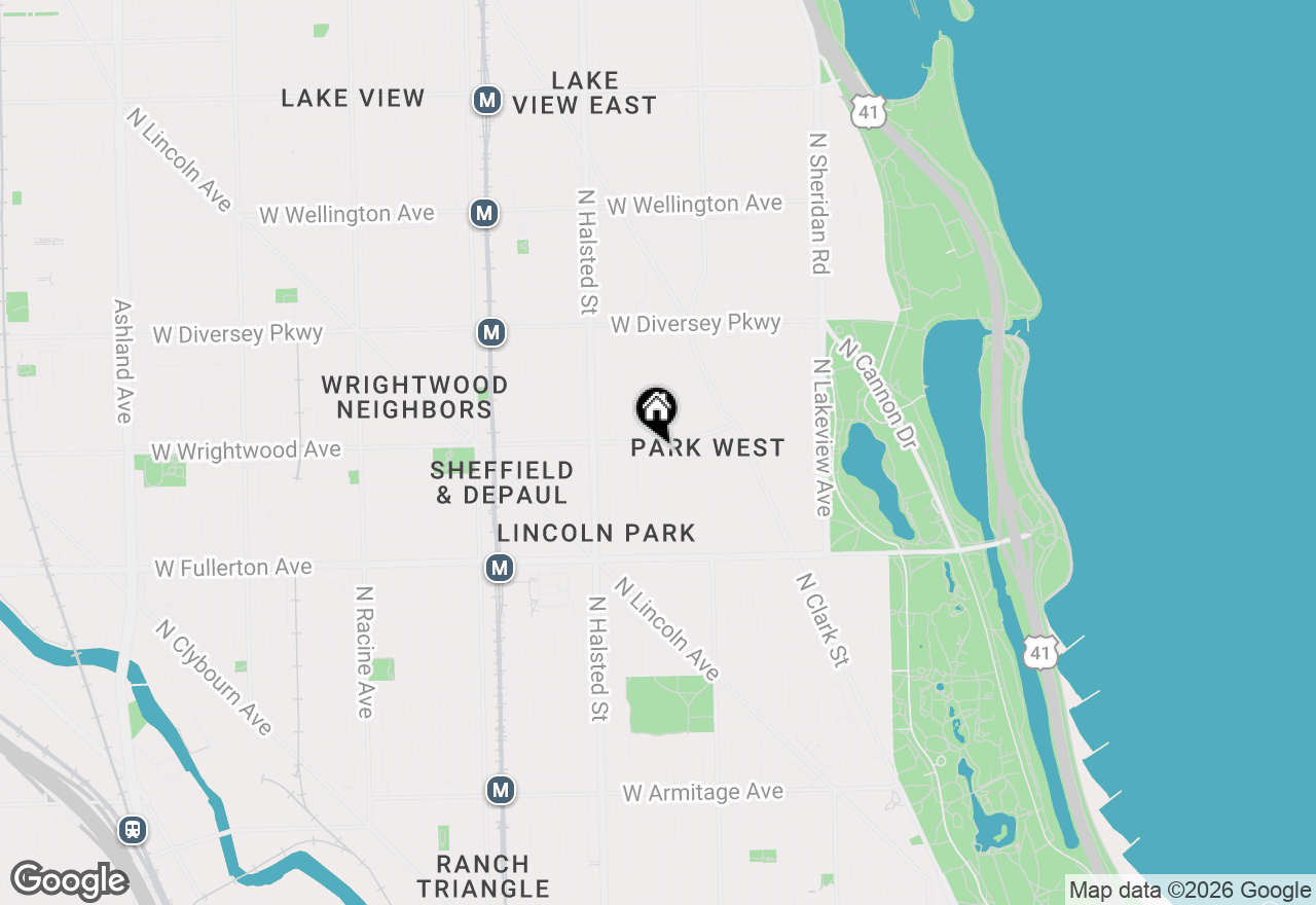Map of 2529 N Orchard Street #G, Chicago, IL 60614