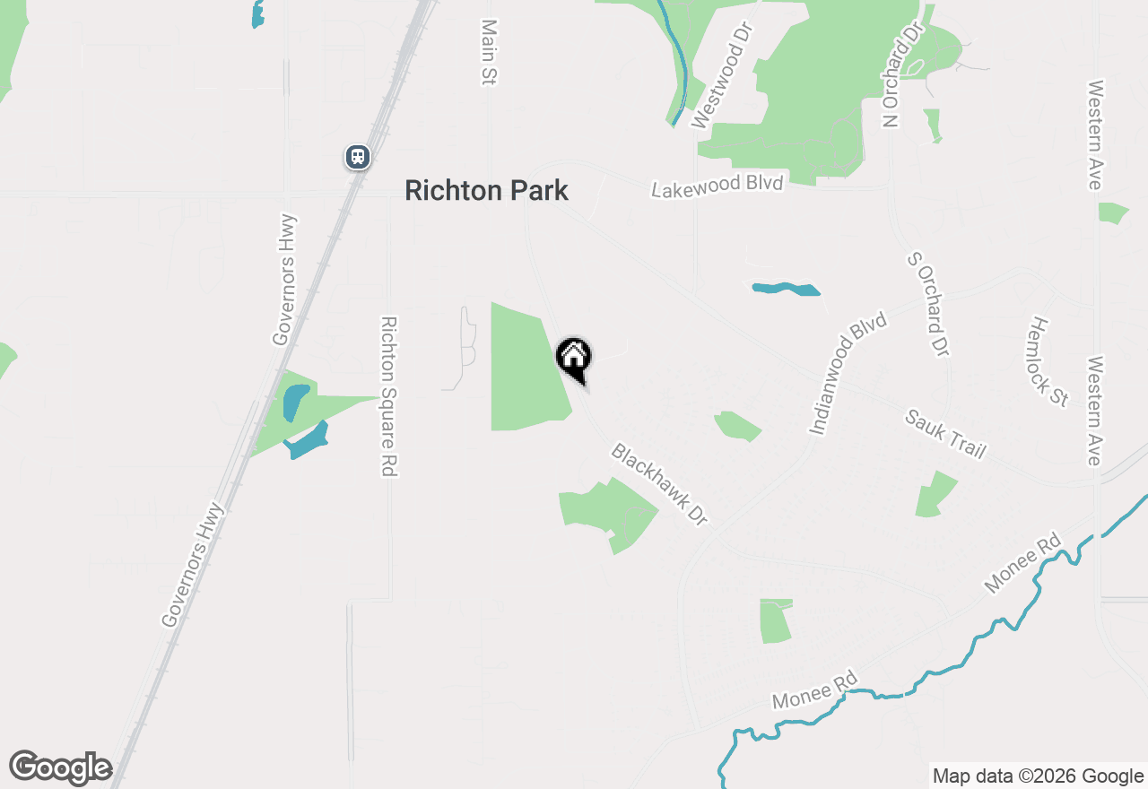 Map of 309 Blackhawk Drive, Park Forest, IL 60466