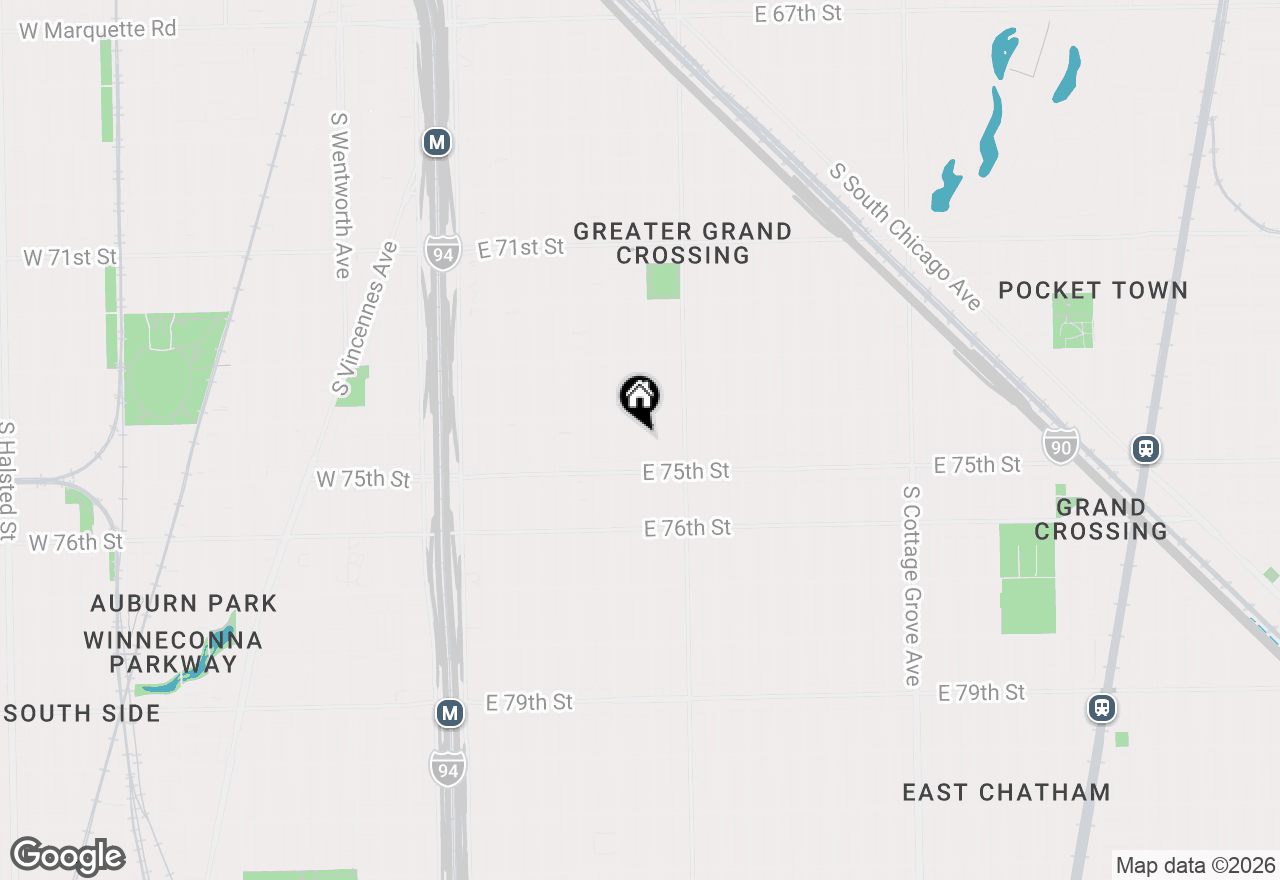 Map of 7424 S Calumet Avenue, Chicago, IL 60619