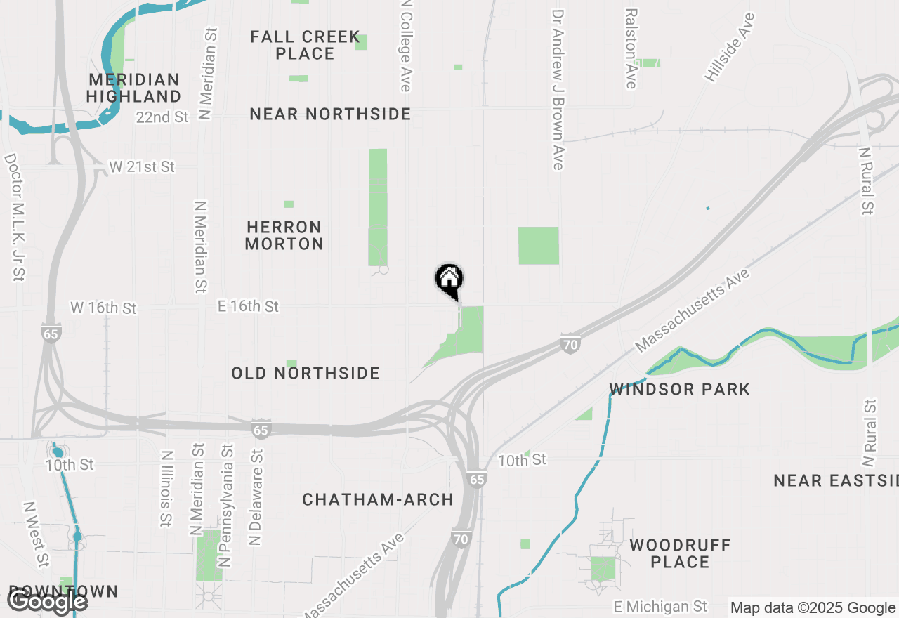 Map of 903 E 16th Street, Indianapolis, IN 46202