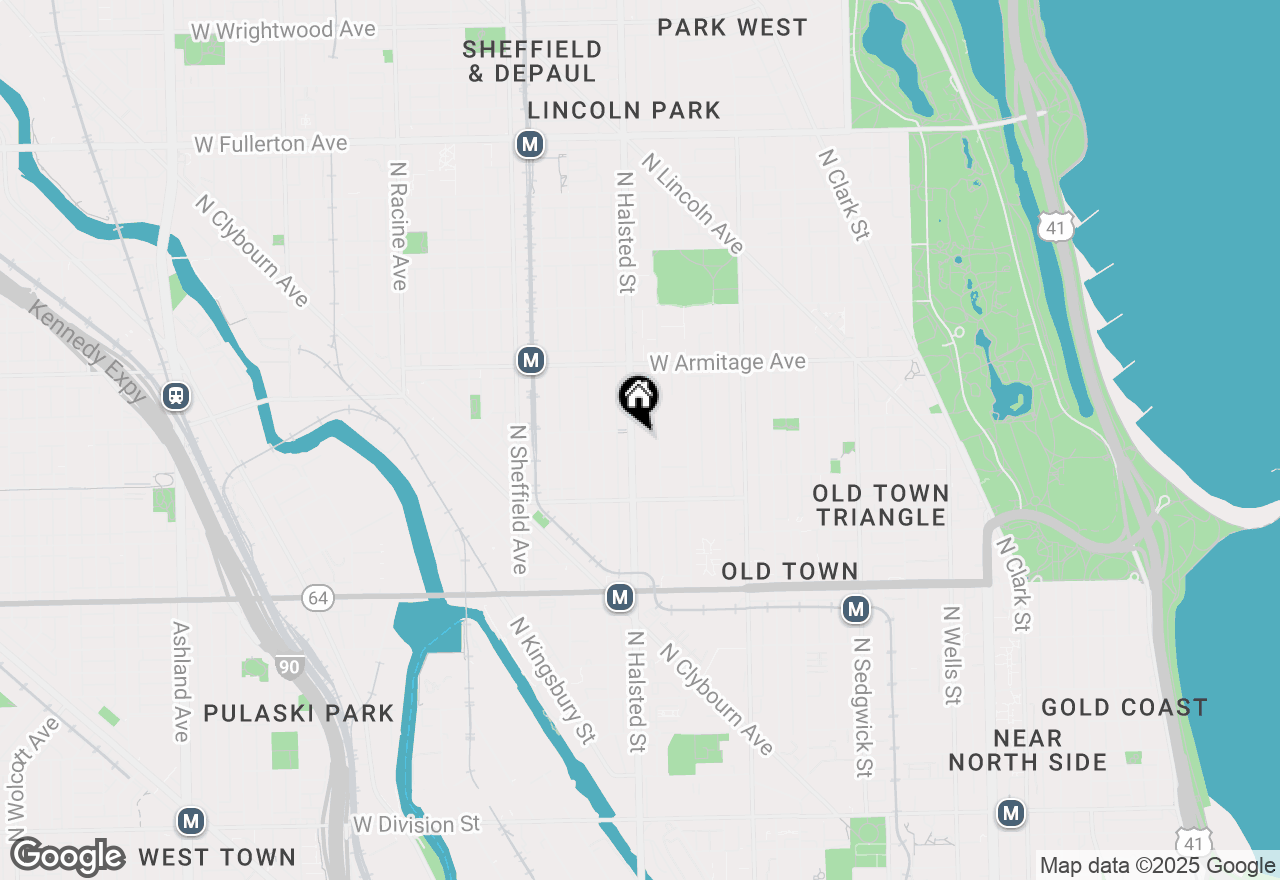 Map of 1865 N Halsted Street #1S, Chicago, IL 60614