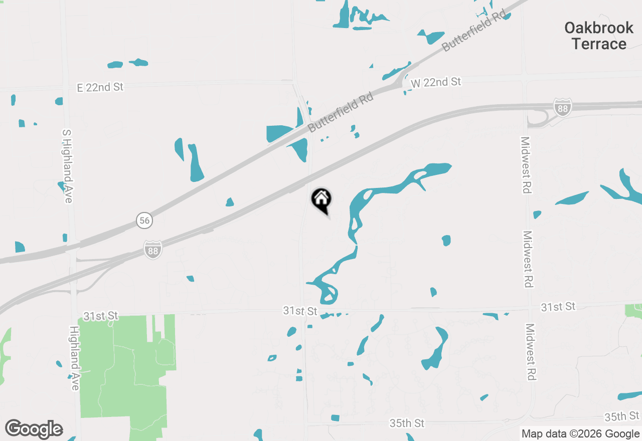 Map of 14 Olympia Court, Oak Brook, IL 60523
