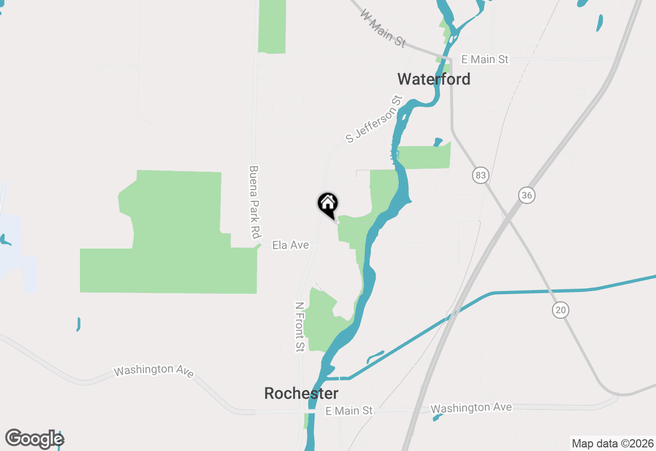 Map of 704 River Ridge Dr, Waterford, WI 53185
