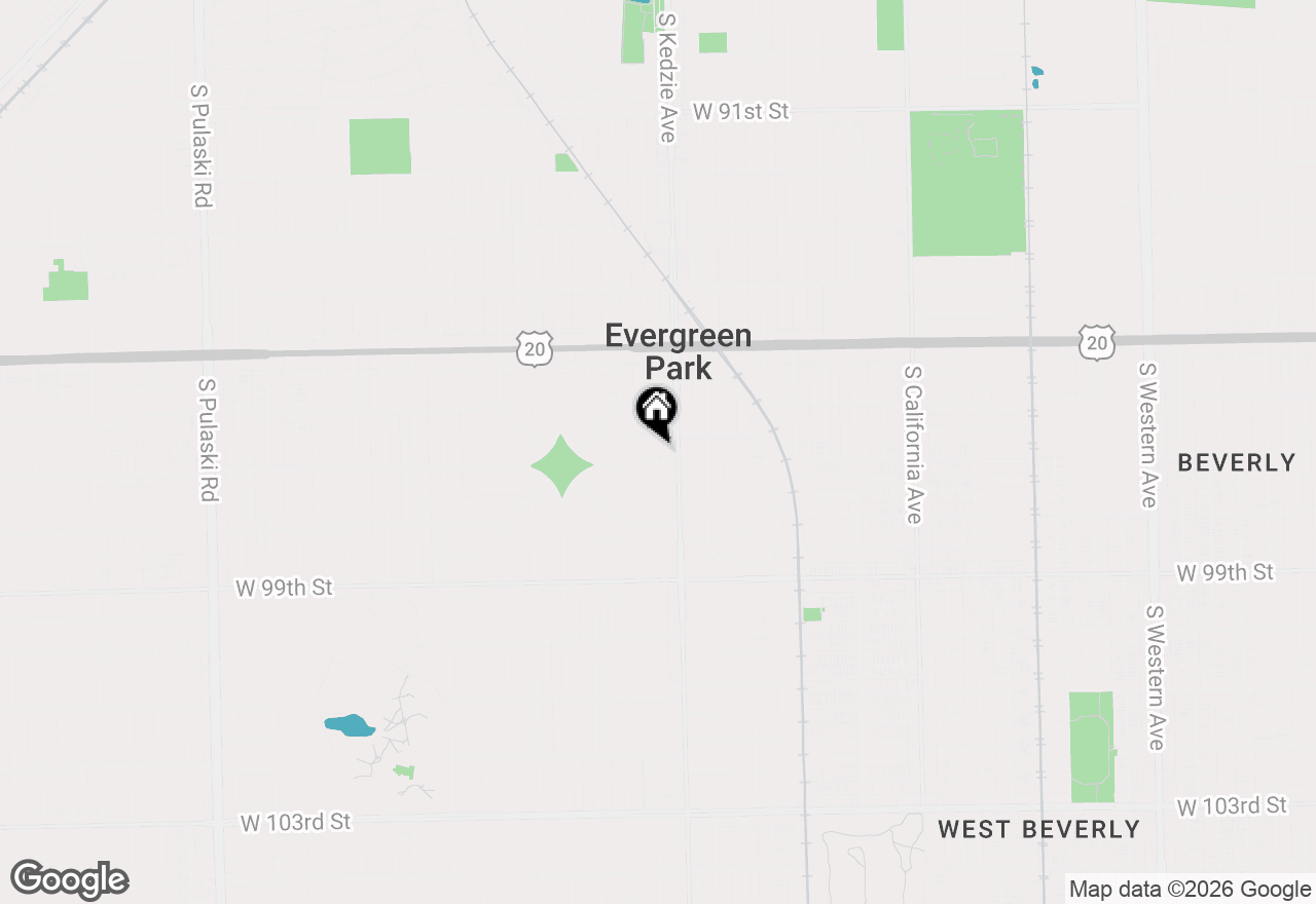 Map of 3210 W 97th Street, Evergreen Park, IL 60805