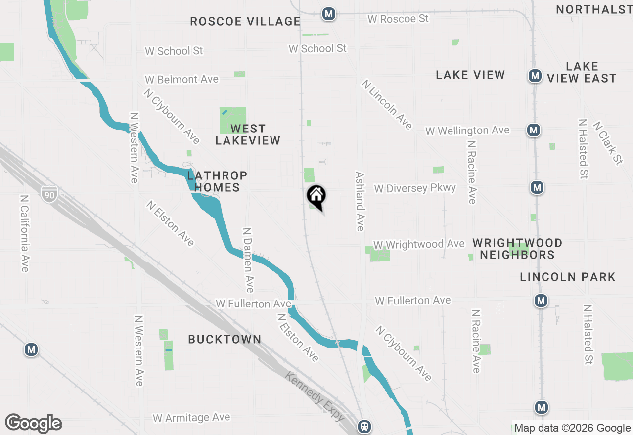 Map of 2664 N Hermitage Avenue, Chicago, IL 60614