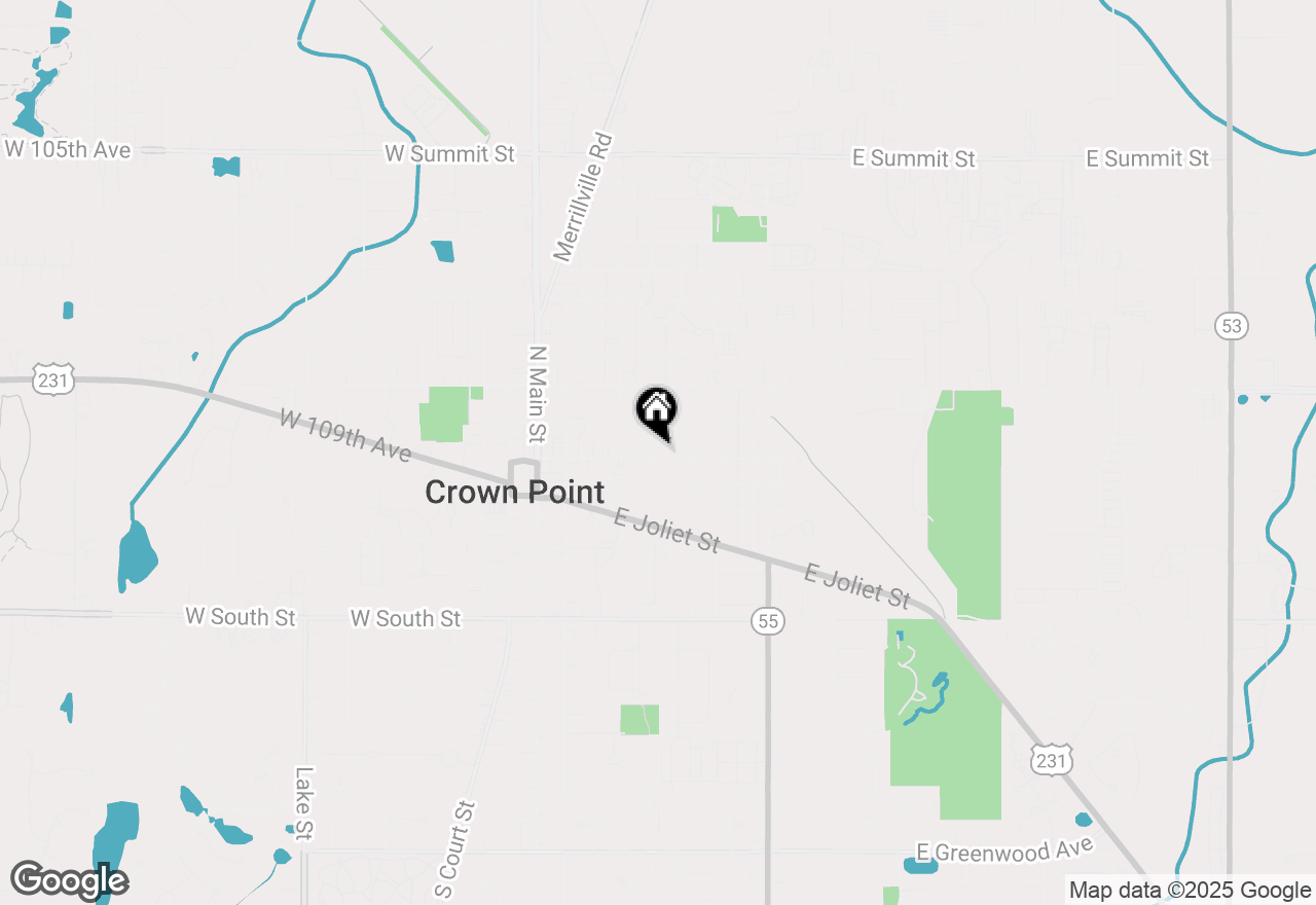 Map of 100 N Jackson Street, Crown Point, IN 46307