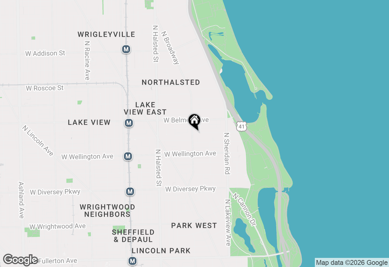 Map of 561 W Briar Place #305, Chicago, IL 60657