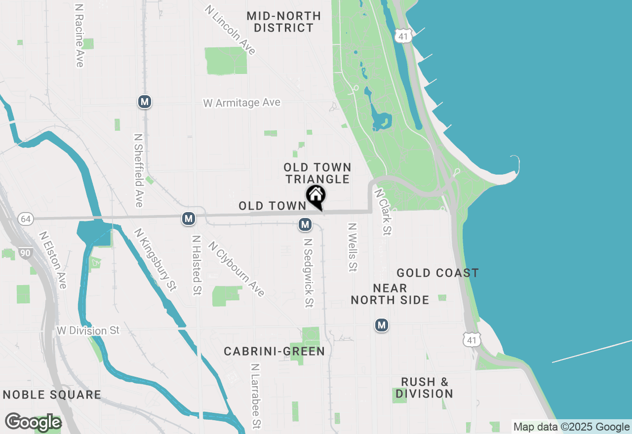 Map of 1546 N Orleans Street #607, Chicago, IL 60610