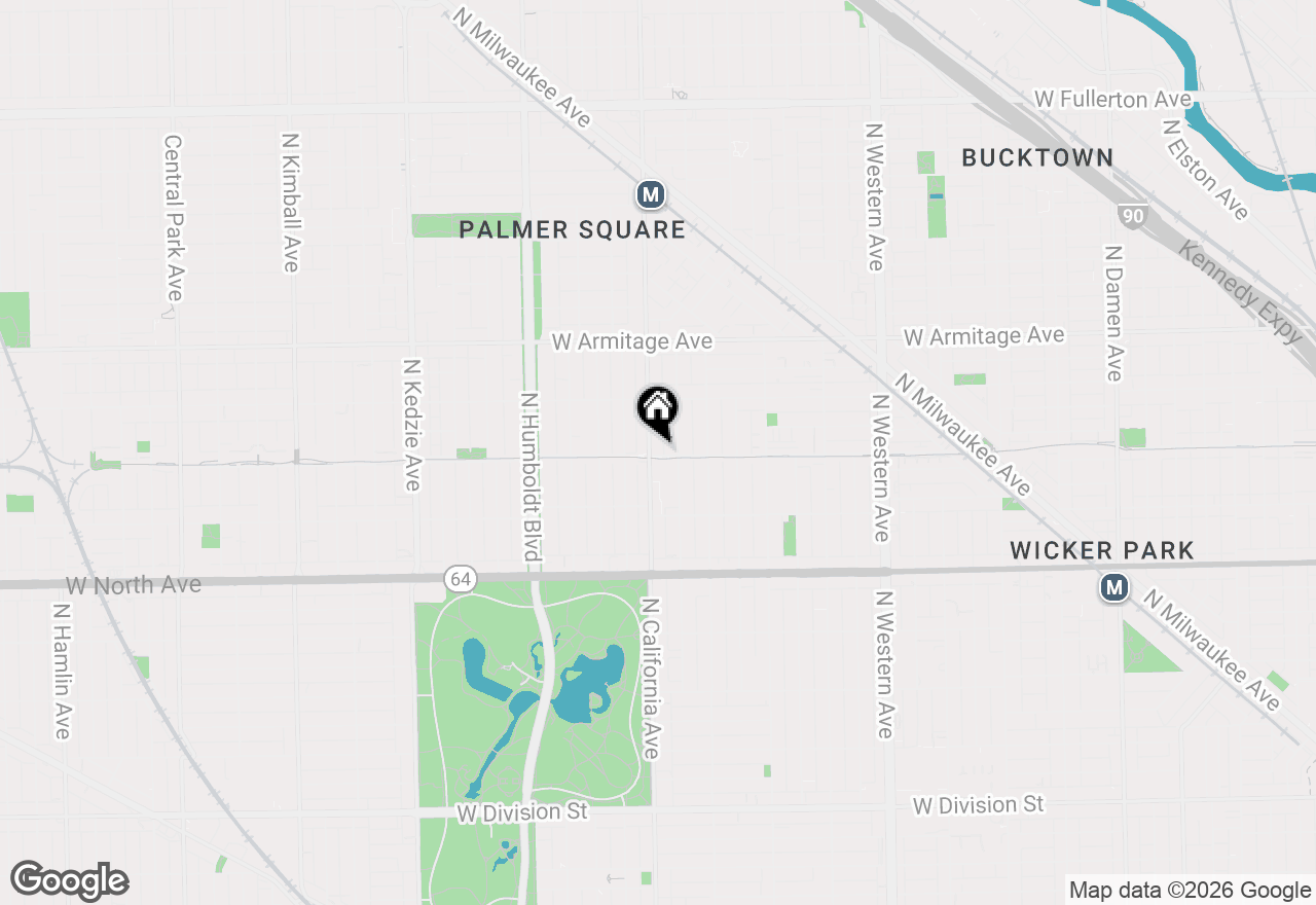 Map of 1803 N California Avenue #2, Chicago, IL 60647