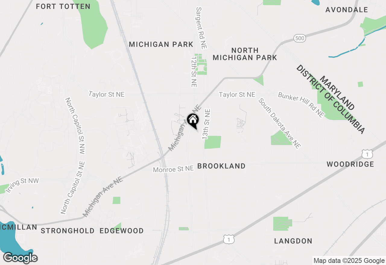 Map of 1210 Perry Street Ne #101, Washington, DC 20017