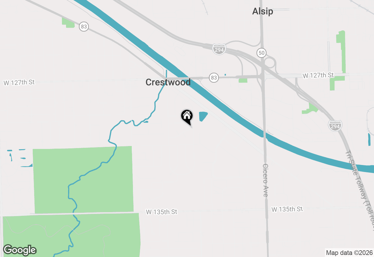 Map of 5230 Park Lane, Crestwood, IL 60418