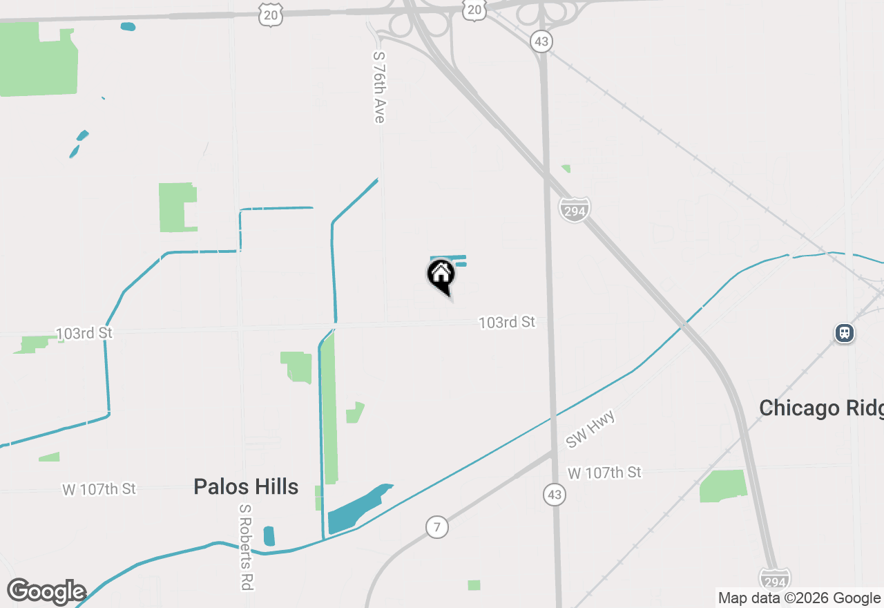 Map of 7421 Claridge Drive #J, Bridgeview, IL 60455