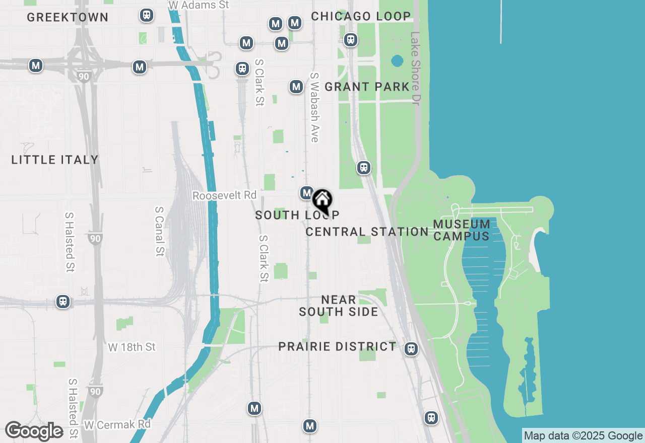 Map of 1301 S Wabash Avenue #1, Chicago, IL 60605