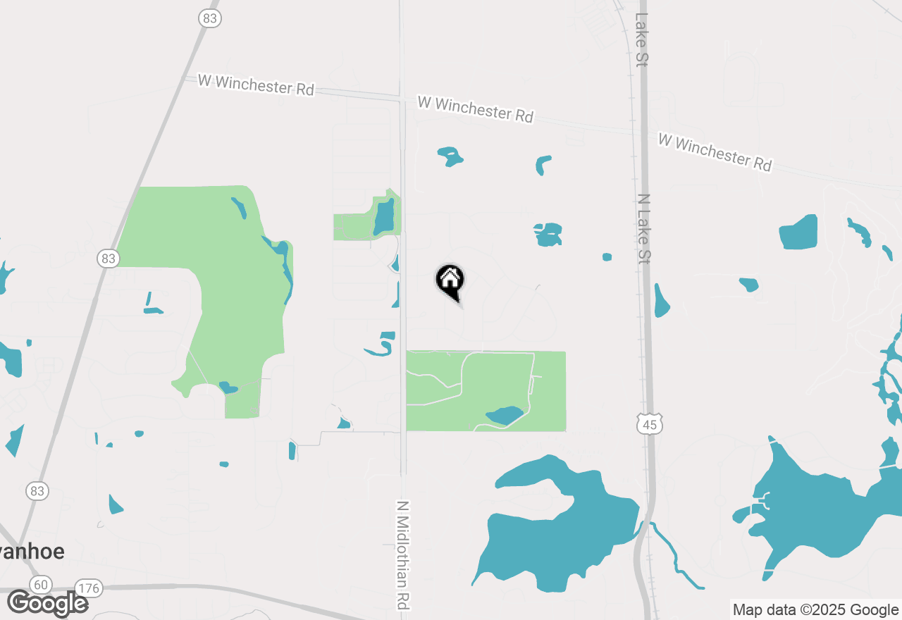 Map of 1611 Verde Lane, Mundelein, IL 60060