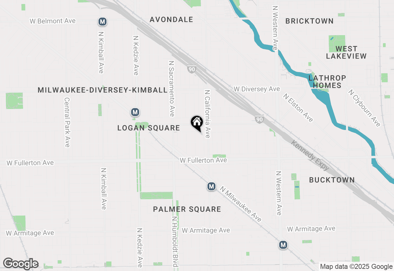 Map of 2520 N Mozart Street, Chicago, IL 60647