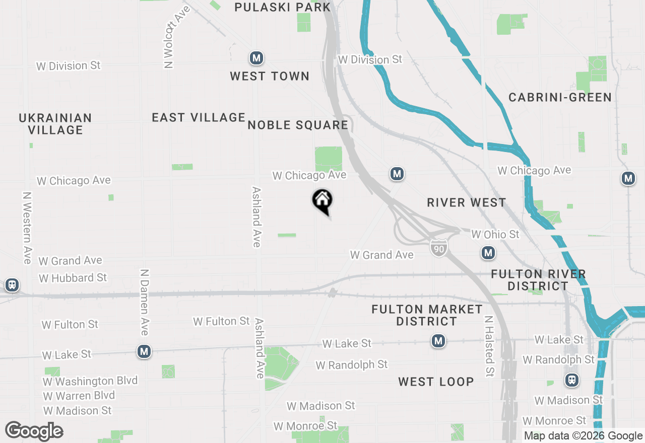 Map of 1355 W Erie Street #1, Chicago, IL 60622