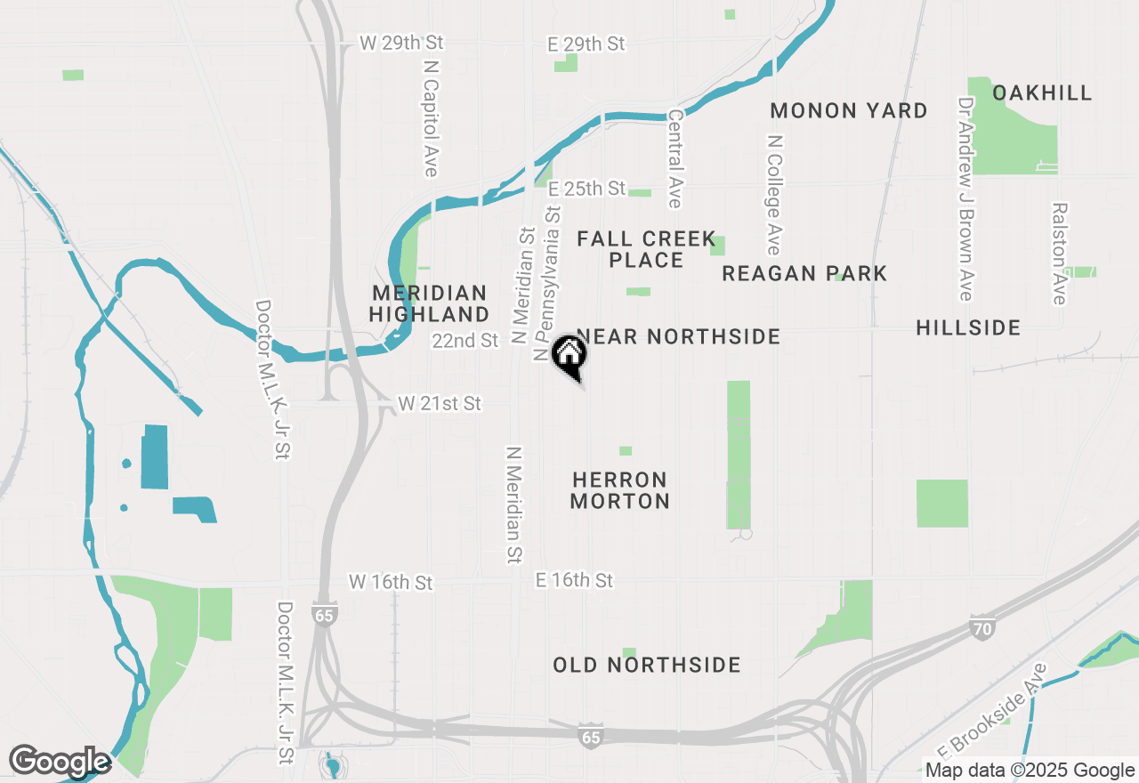 Map of 2057 N Talbott Street, Indianapolis, IN 46202