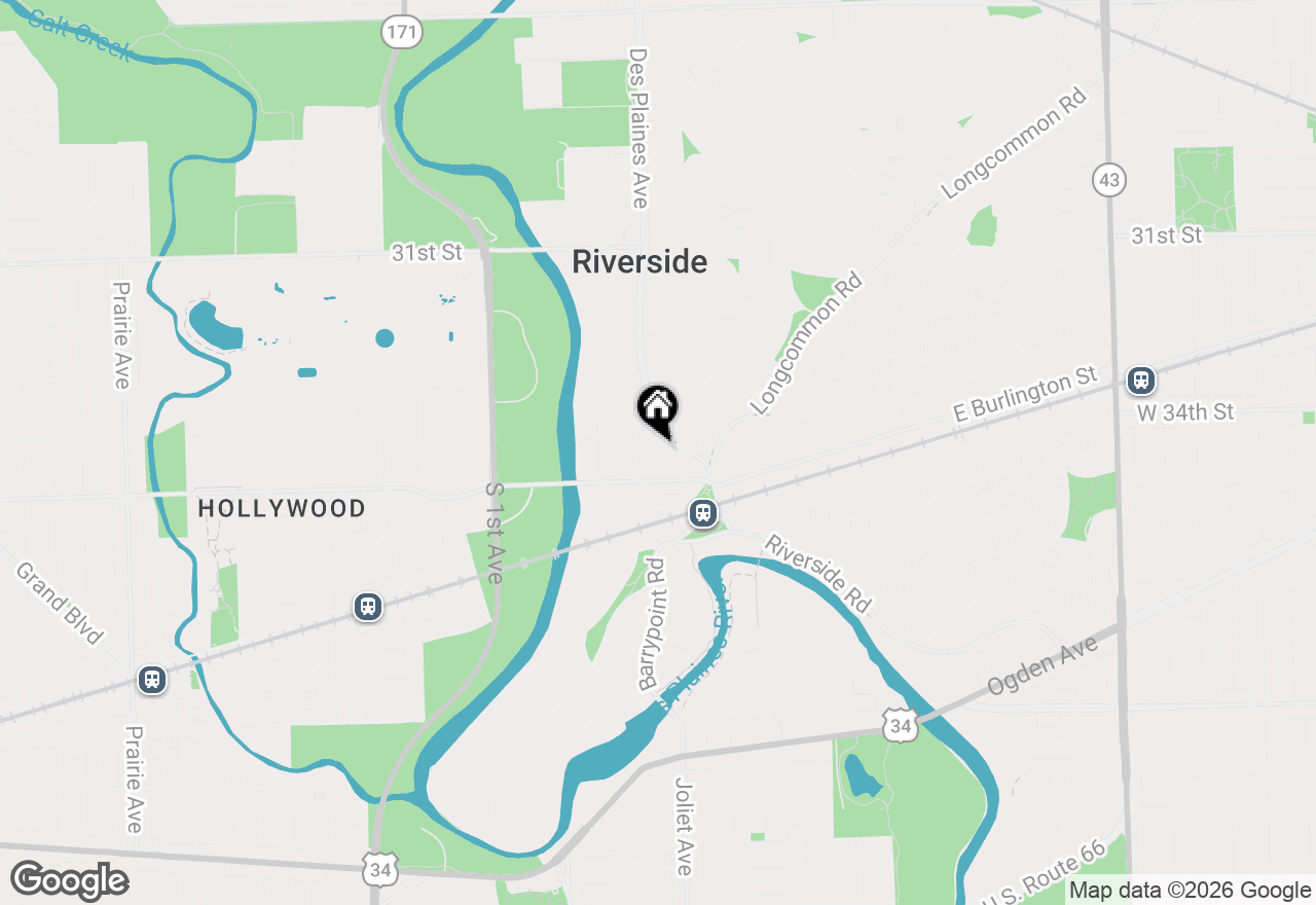 Map of 67 Kimbark Road #1, Riverside, IL 60546