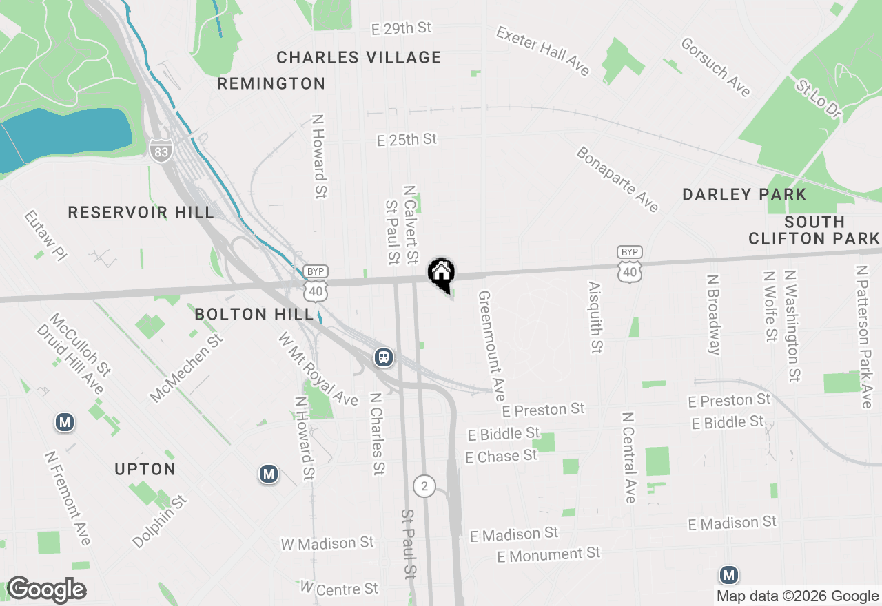 Map of 1801 Guilford Avenue, Baltimore, MD 21202
