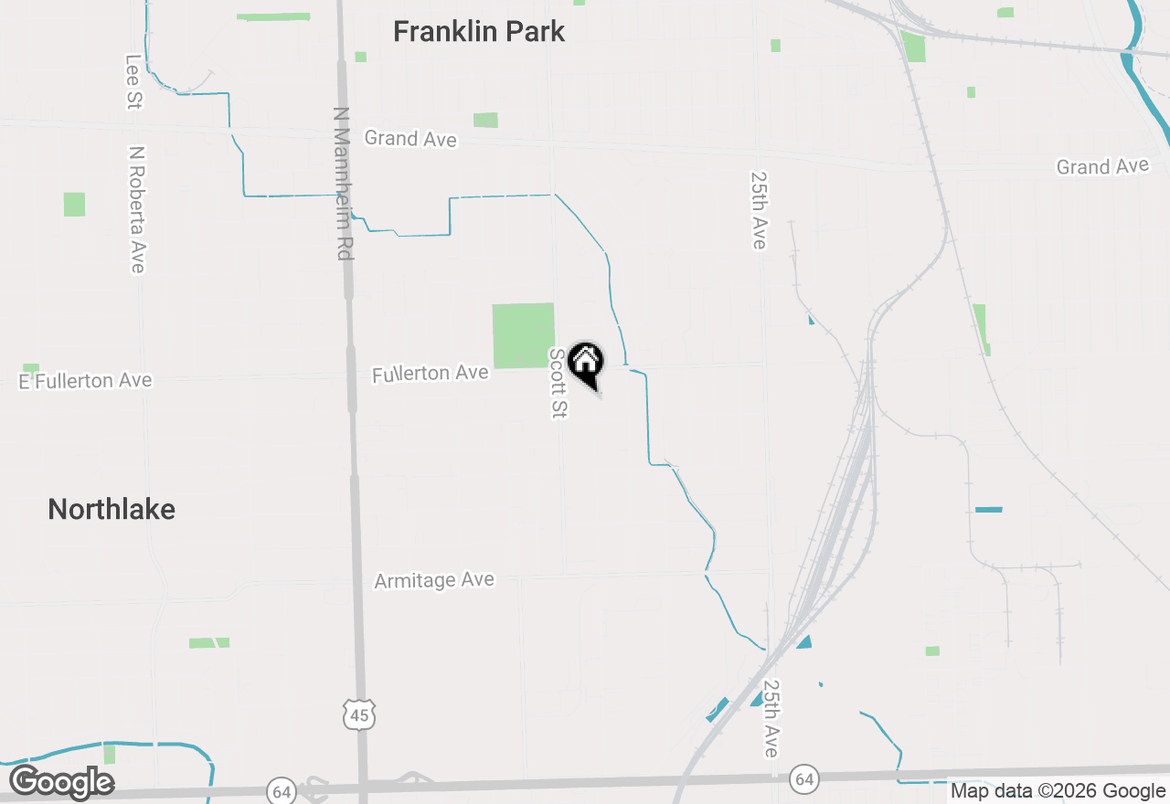 Map of 2316 N Hawthorne Avenue, Melrose Park, IL 60164