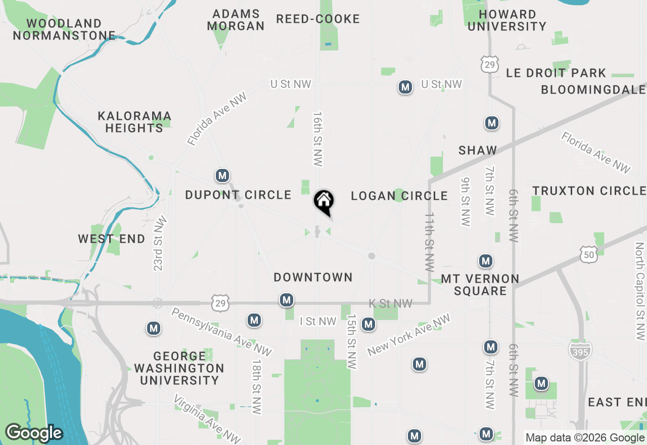 Map of 1 Scott Circle Nw #112, Washington, DC 20036