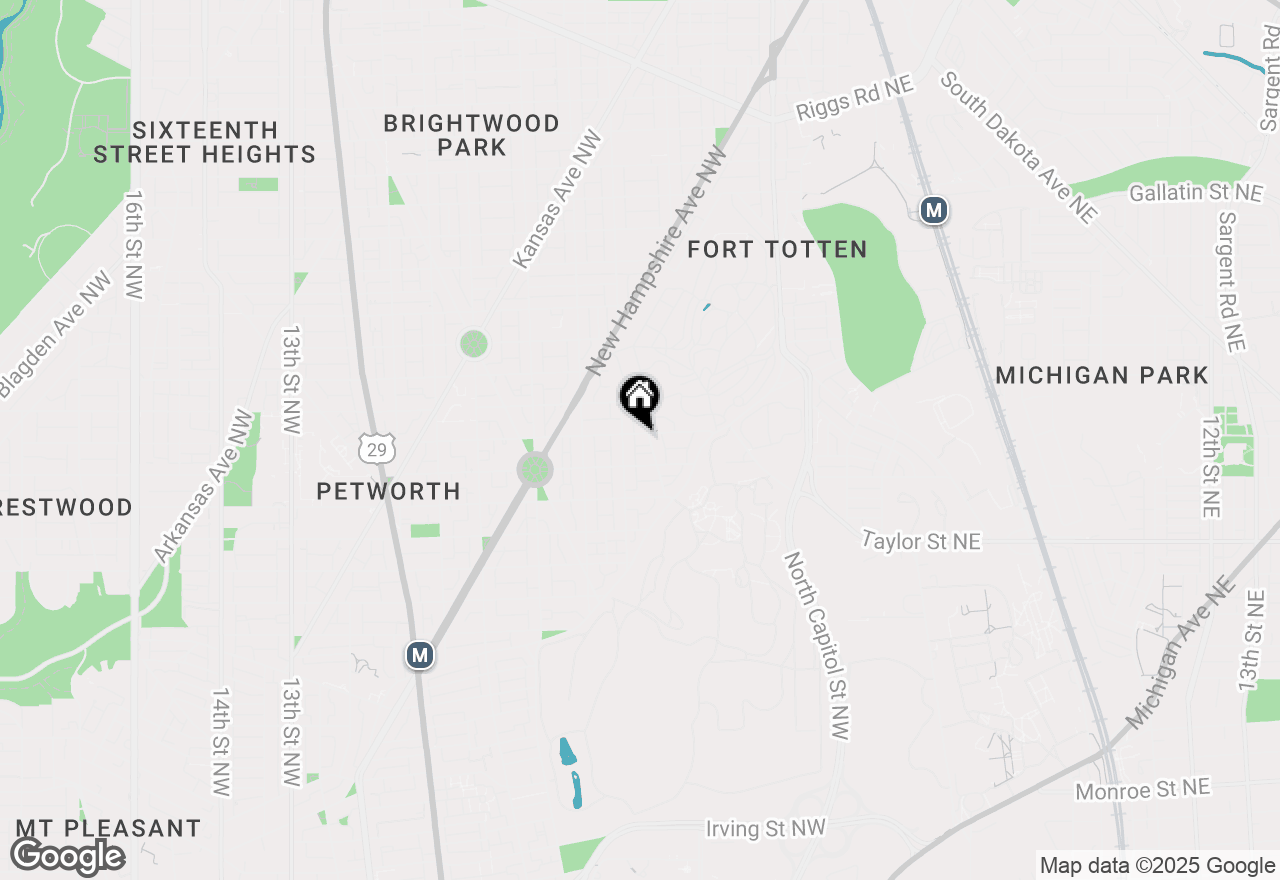 Map of 208 Webster Street Nw, Washington, DC 20011