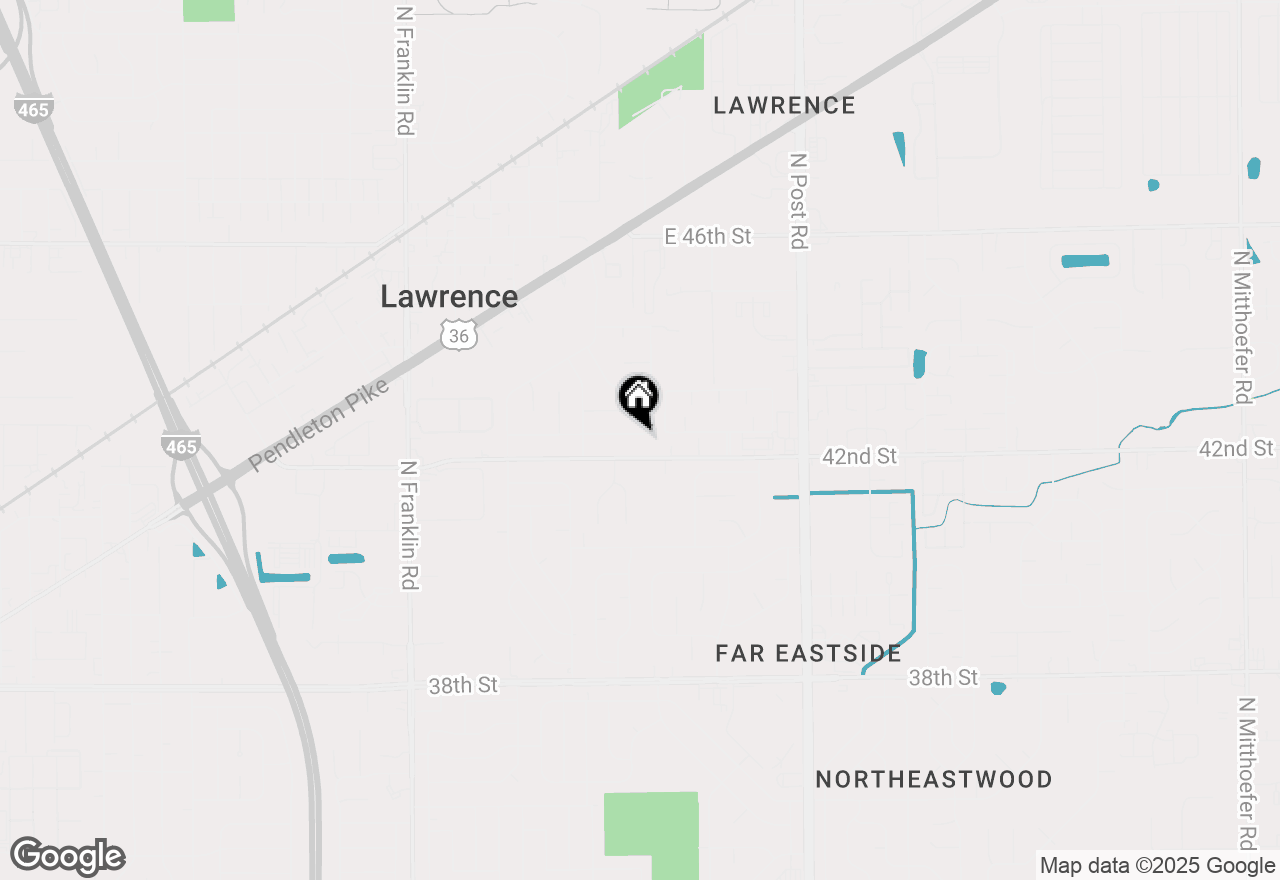 Map of 8537 E 42nd Place, Indianapolis, IN 46226