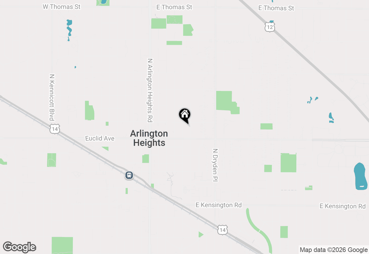Map of 631 N Douglas Avenue, Arlington Heights, IL 60004