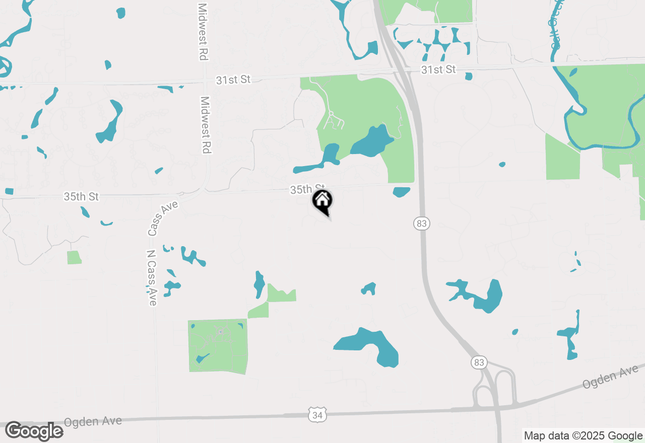 Map of 28 Tartan Lakes Drive, Westmont, IL 60559