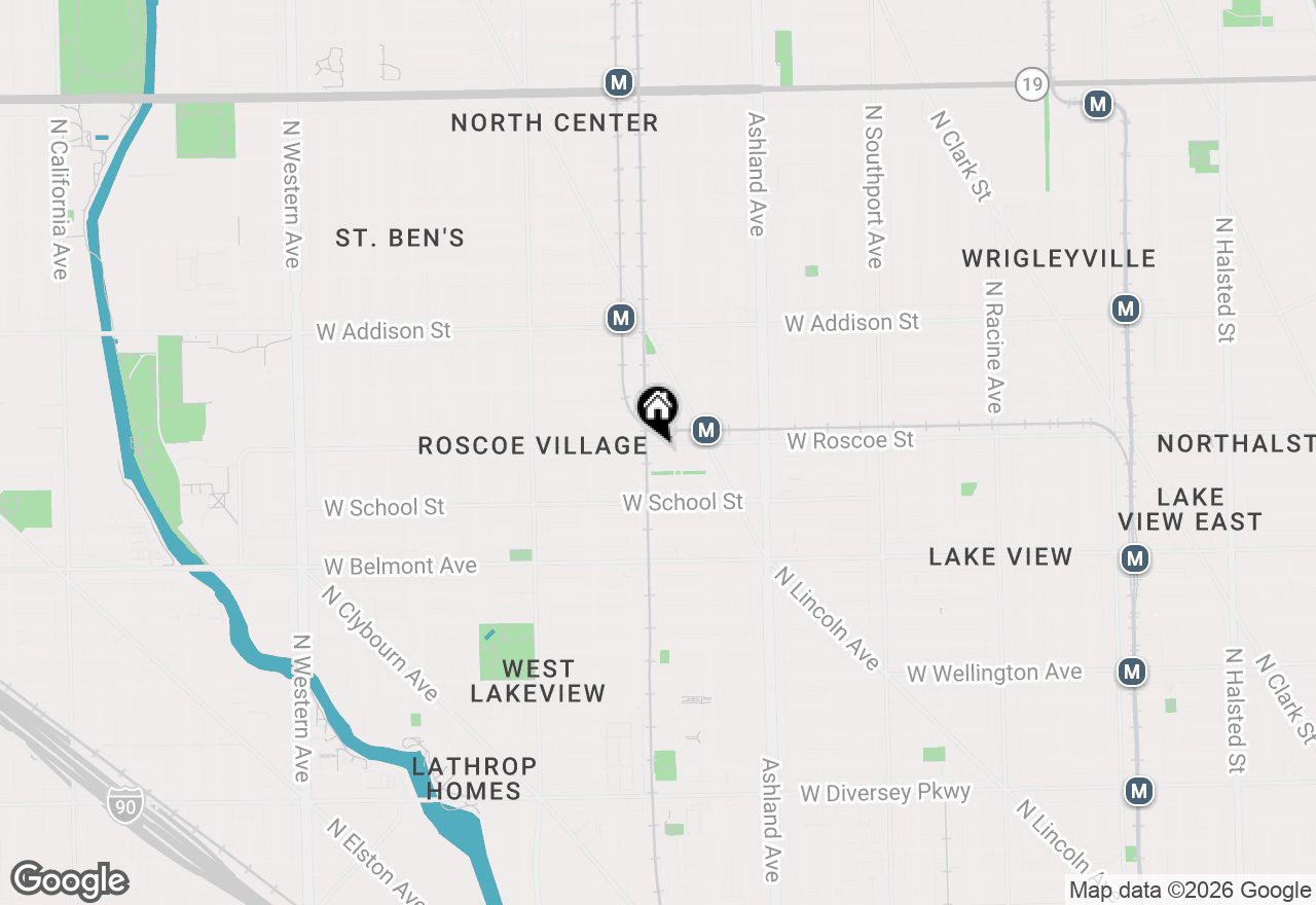 Map of 1751 W Roscoe Street #1S, Chicago, IL 60657