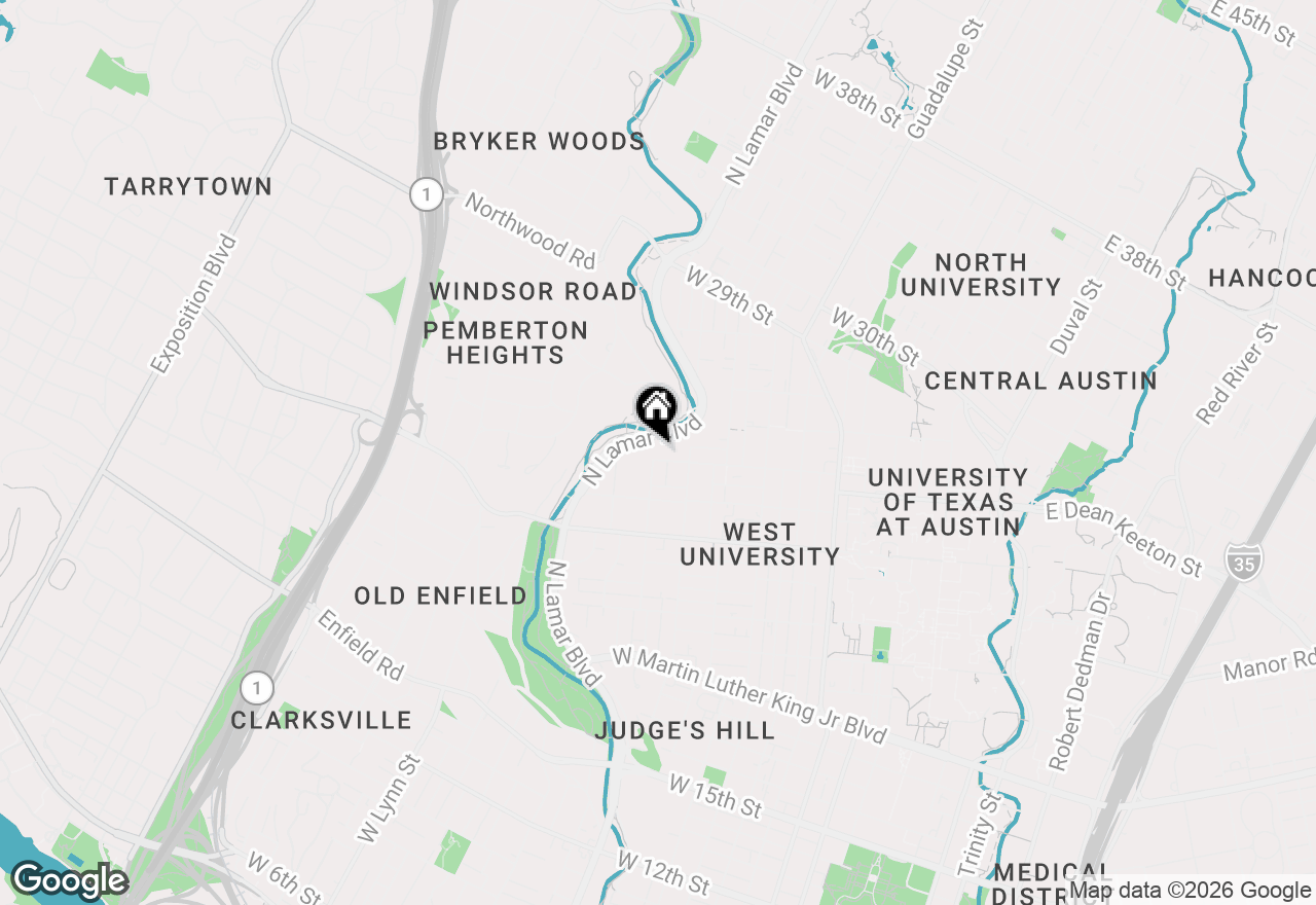 Map of 1010 W 26th St #403, Austin, TX 78705