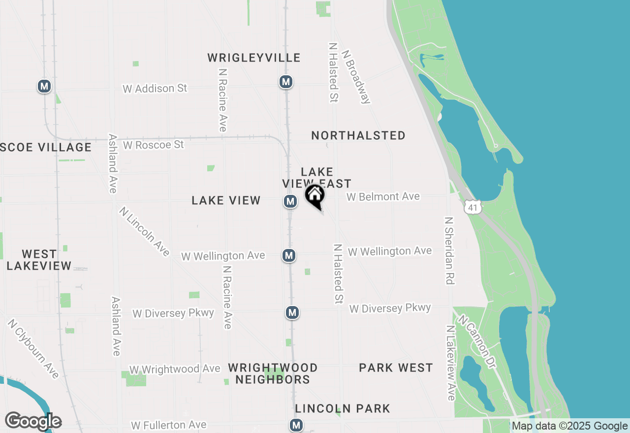 Map of 849 W Fletcher Street #CH, Chicago, IL 60657
