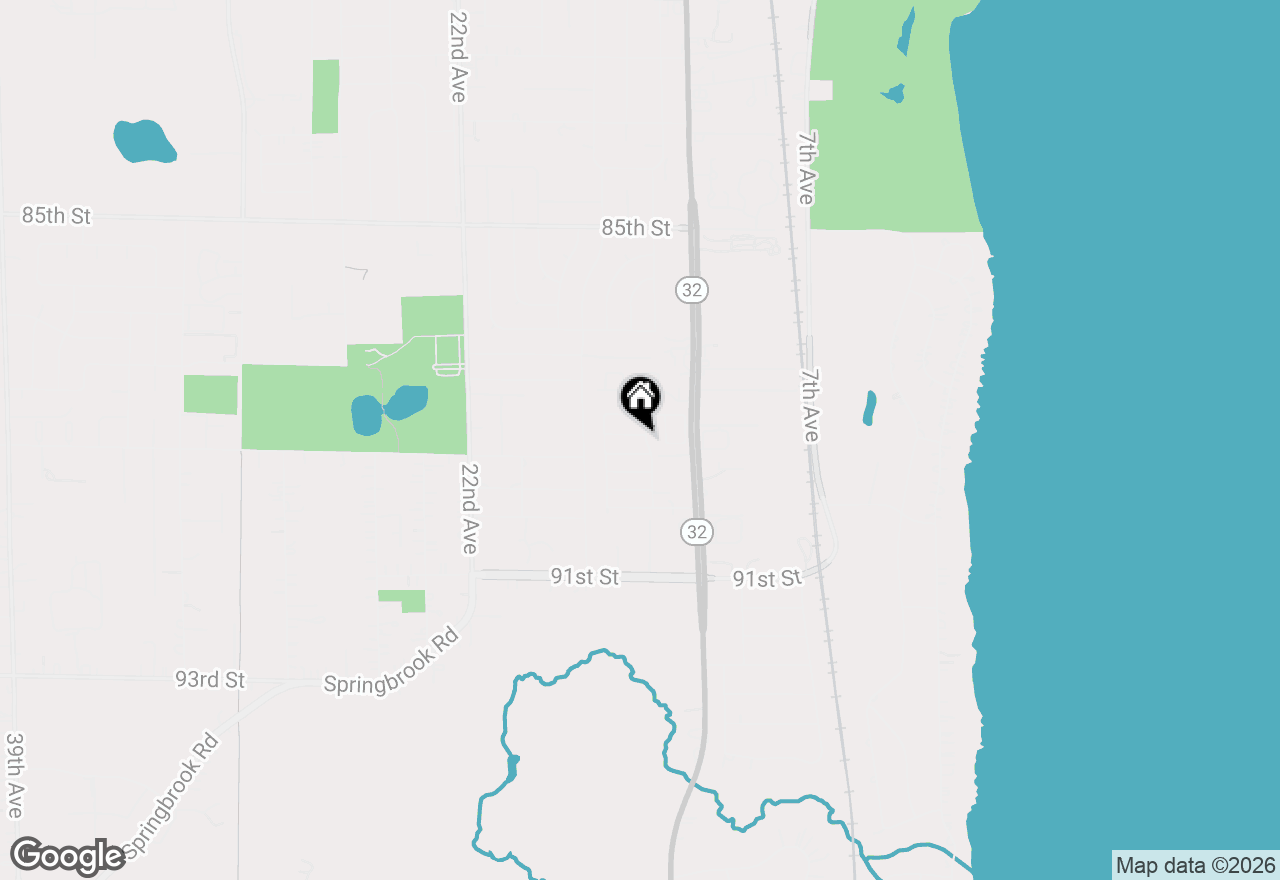 Map of 9002 Sheridan Road, Kenosha, WI 53143