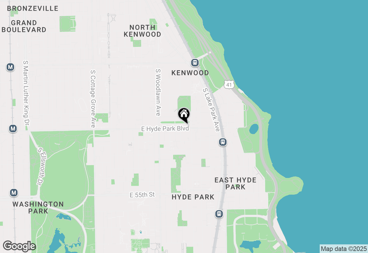 Map of 1356 E Hyde Park Boulevard #1, Chicago, IL 60615