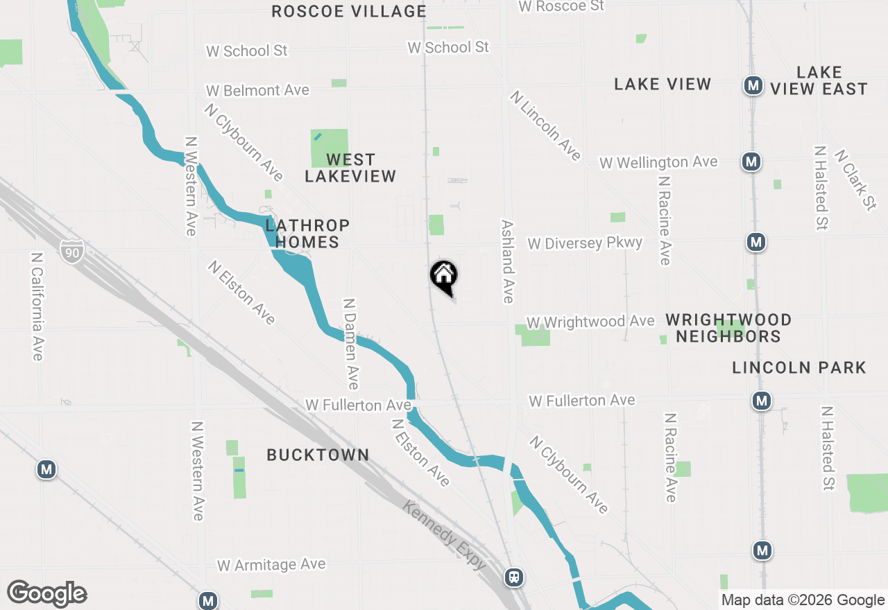 Map of 2631 N Hartland Court, Chicago, IL 60614