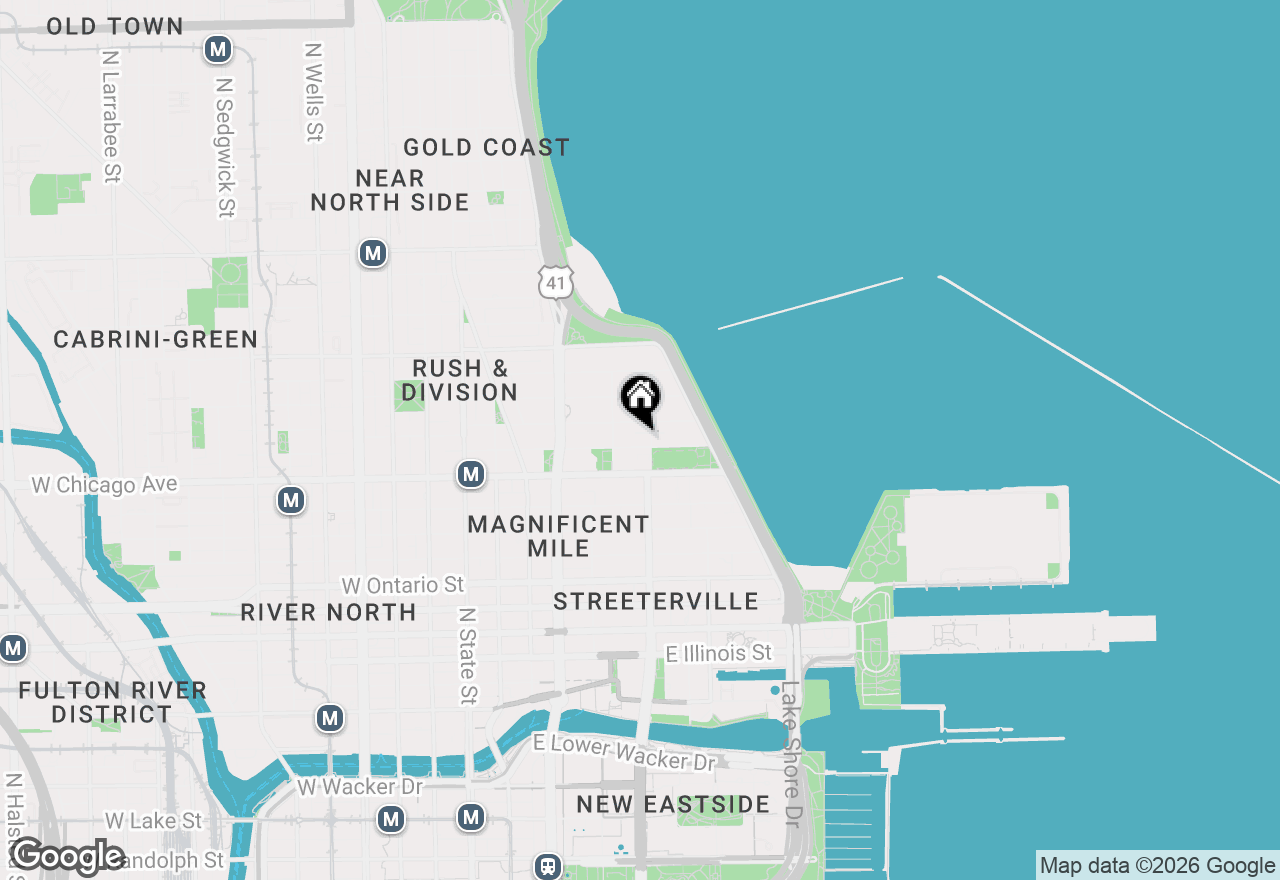 Map of 222 E Pearson Street #2408, Chicago, IL 60611