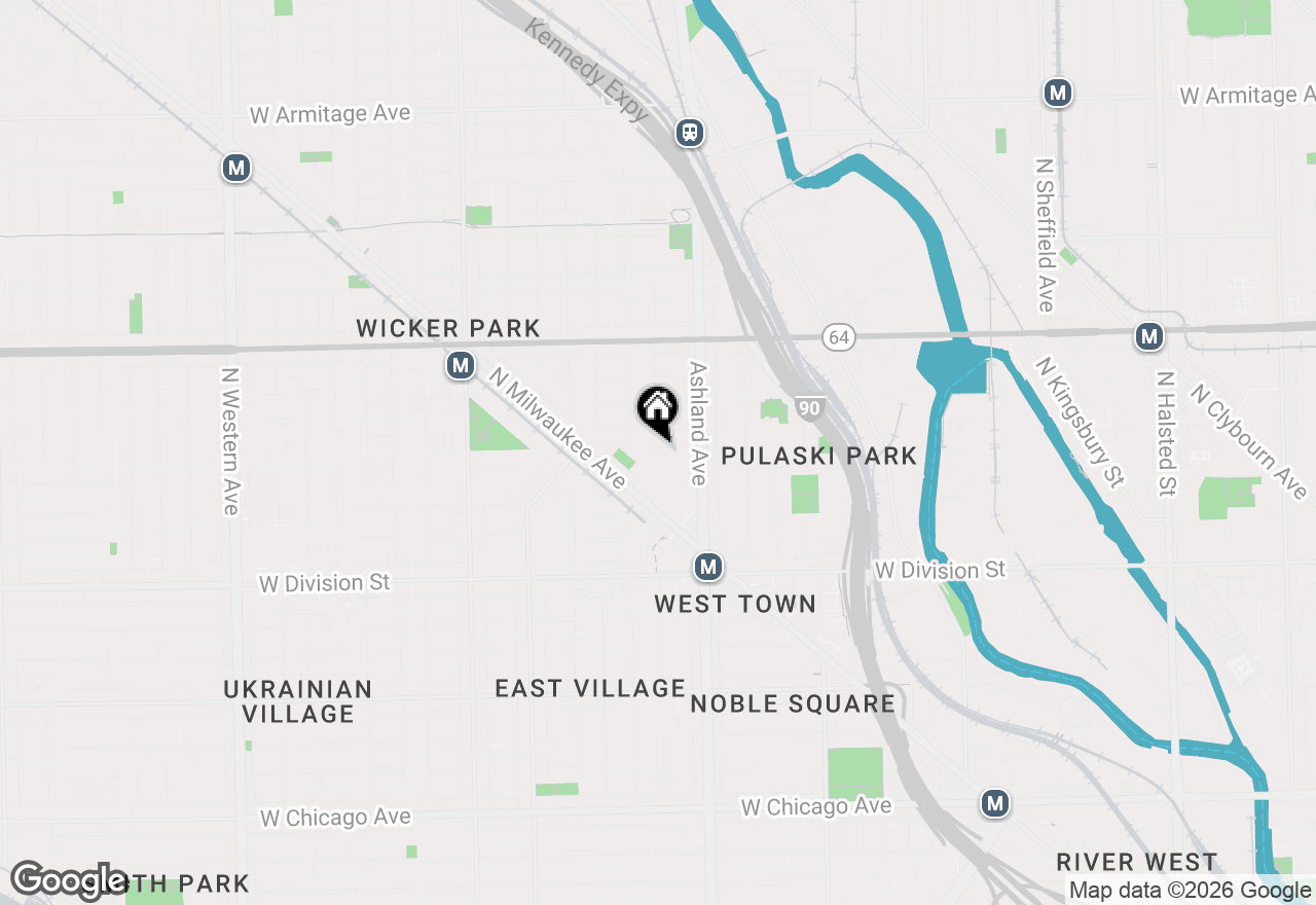 Map of 1646 W Blackhawk Street, Chicago, IL 60622