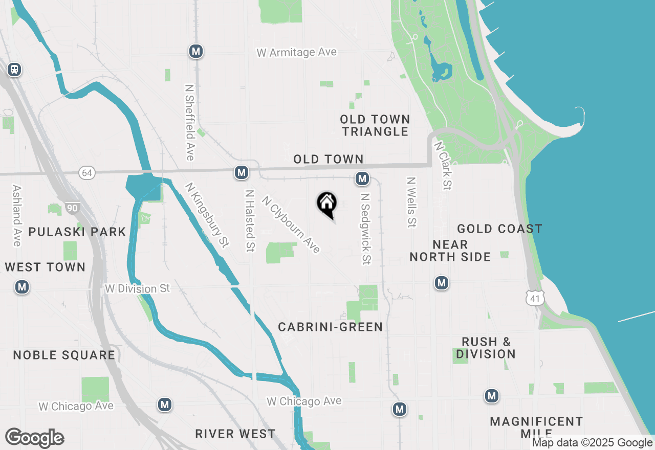 Map of 1365 N Mohawk Street #3S, Chicago, IL 60610